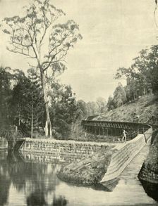 The Weir and Fluming, Kirk's Reservoir 1901. Creator: Unknown