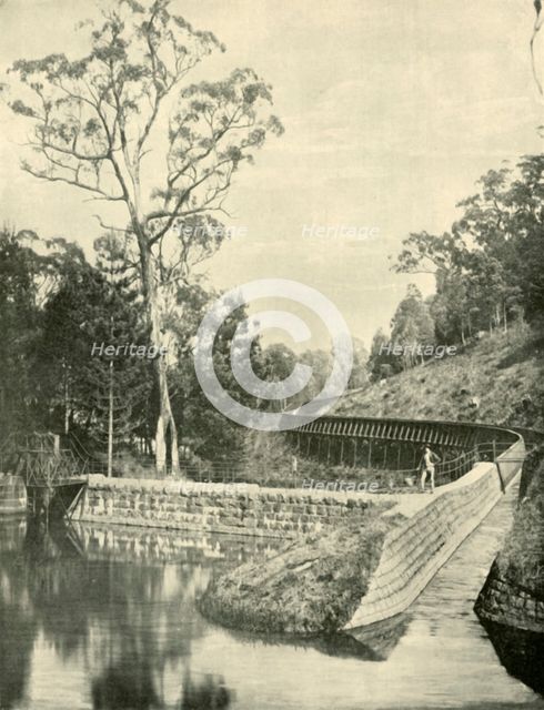 'The Weir and Fluming, Kirk's Reservoir', 1901. Creator: Unknown.