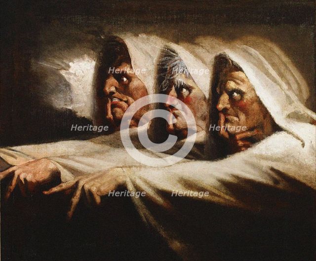 The Weird Sisters (The Three Witches), ca 1782. Artist: Füssli (Fuseli), Johann Heinrich (1741-1825)
