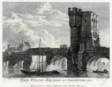The Welch Bridge at Shrewsbury Shropshire, 1776. Artist: B Green