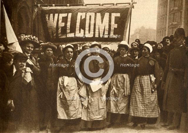 'The Welcome to the Victims of Masculine Tyranny' 1908, (1933).  Creator: Unknown.