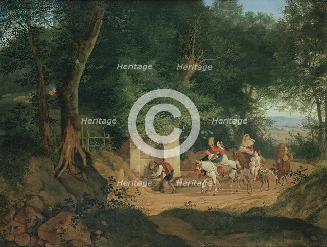 The Well in the Wood at Ariccia, 1831. Artist: Richter, Gustav (Karl Ludwig) (1823-1884)