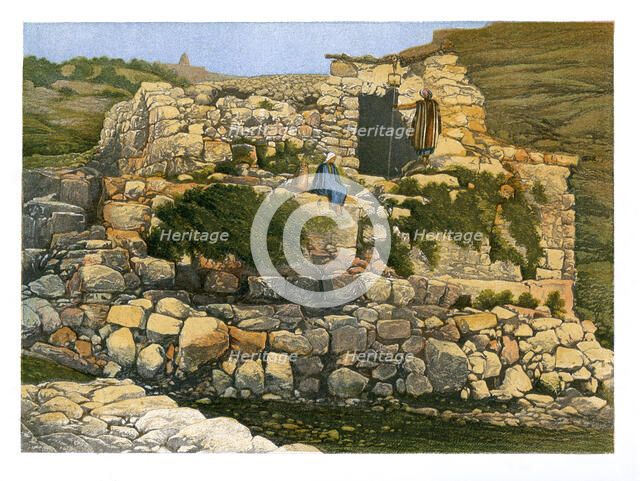 The Well of En-Rogel, Jerusalem, c1870.Artist: W Dickens