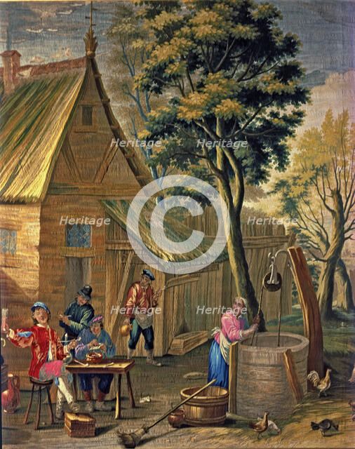 The Well', tapestry by David Teniers.