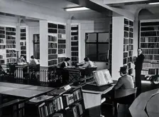 The Wellcome Building, Euston Road, London: the gallery in the Hall of Statuary as..., c1960. Creator: Unknown