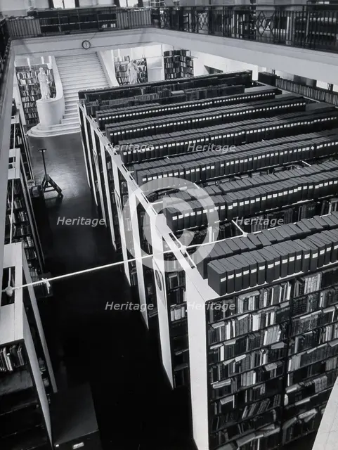 The Wellcome Building, Euston Road, London: the Hall of Statuary as adapted for the Library, c1960 Creator: Unknown.