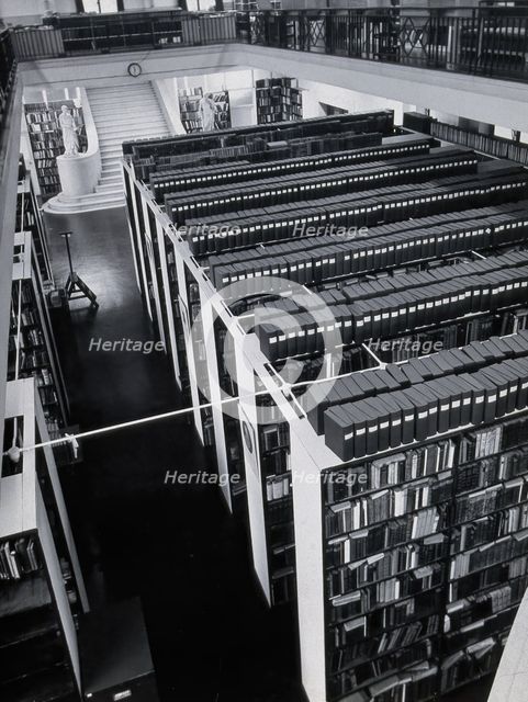 The Wellcome Building, Euston Road, London: the Hall of Statuary as adapted for the Library, c1960 Creator: Unknown.