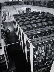 The Wellcome Building, Euston Road, London: the Hall of Statuary as adapted for the Library, c1960 Creator: Unknown