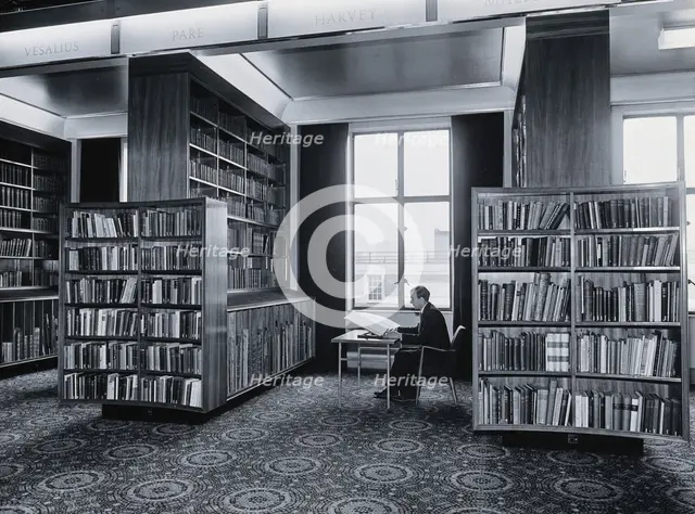 The Wellcome Building, Euston Road, London: the Reading Room after reconstruction..., 1962. Creator: Unknown.