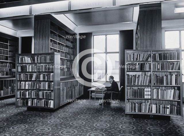 The Wellcome Building, Euston Road, London: the Reading Room after reconstruction..., 1962. Creator: Unknown.