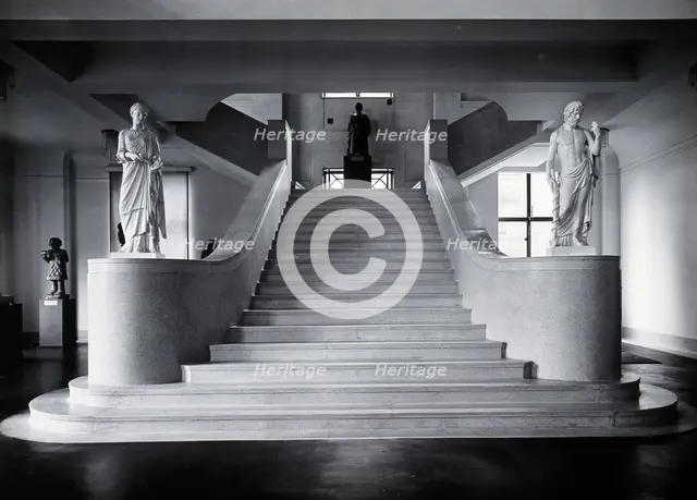 The Wellcome Research Institution's building, Euston Road, London: the stairs..., c1930s. Creator: Unknown.