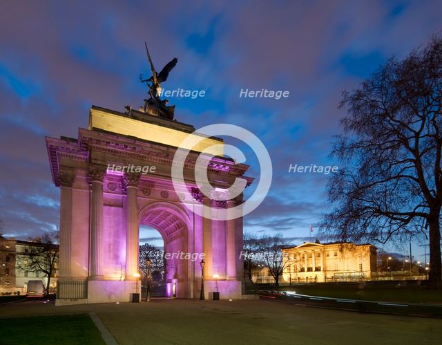 The Wellington Arch and Apsley House, Hyde Park Corner, London, 2009. Artist: Historic England Staff Photographer.