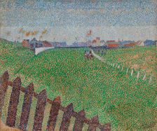 The Wellington Racecourse in Drizzle (Ostende), 1888. Creator: Alfred William Finch