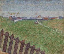 The Wellington Racecourse in Drizzle (Ostende), 1888. Creator: Alfred William Finch