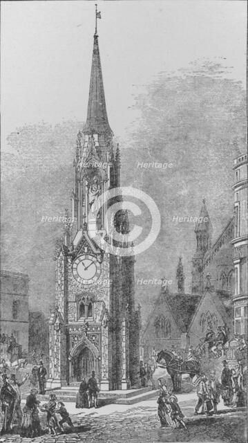 'The Wellington Testimonial Clock Tower which stood at the South End of London Bridge, as it appeare Artist: Arthur Ashpitel.