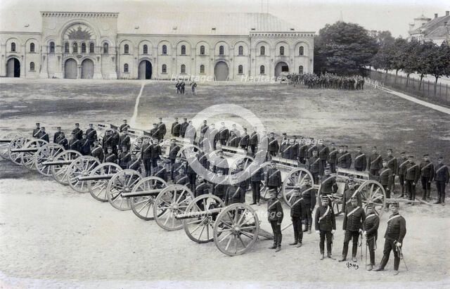 The Wendes Artillerey Regiment parade, Landskrona, Sweden, 1895. Artist: Unknown