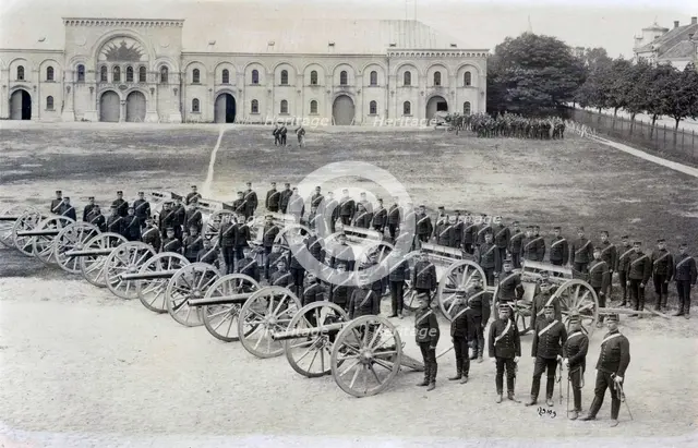 The Wendes Artillerey Regiment parade, Landskrona, Sweden, 1895. Creator: Unknown.