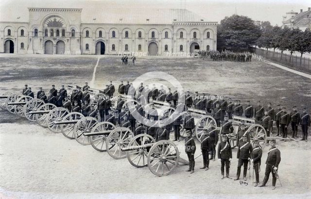 The Wendes Artillerey Regiment parade, Landskrona, Sweden, 1895. Creator: Unknown.