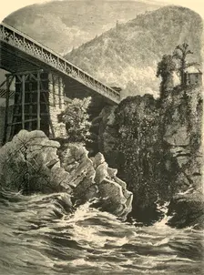 The West Branch of Bellows Falls 1874. Creator: James L. Langridge