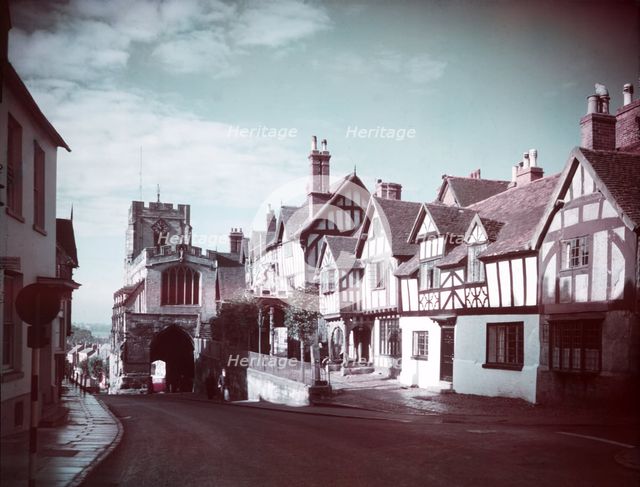 The West Gate and Lord Leycester's Hospital, Warwick, Warwickshire, c1955. Creator: Arthur Charles Kirby Ware.