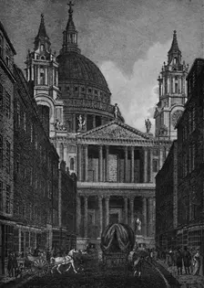 The West End of St. Paul's Cathedral from Ludgate Street (Ludgate Hill), 1907
