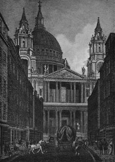 The West End of St. Paul's Cathedral from Ludgate Street (Ludgate Hill), 1907
