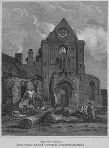 The West Front of Jedburgh Abbey Church Roxburghshire 1814. Artist: John Greig