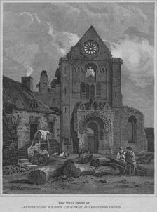 The West Front of Jedburgh Abbey Church Roxburghshire 1814. Artist: John Greig