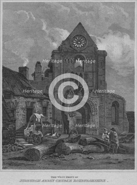 'The West Front of Jedburgh Abbey Church Roxburghshire', 1814. Artist: John Greig.