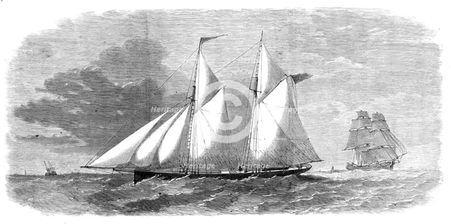 The West Hartley No. 1, a new flat-bottomed schooner for the coal trade of New South Wales, 1864. Creator: Unknown.