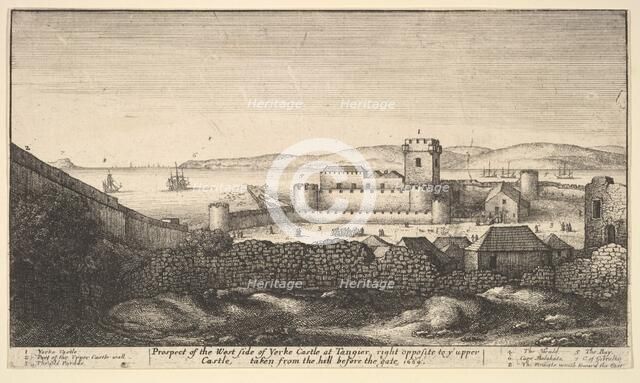 The West Side of Yorke Castle, 1669. Creator: Wenceslaus Hollar.