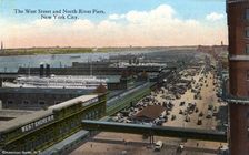 The West Street and North River Piers, New York City, New York, USA, 1916