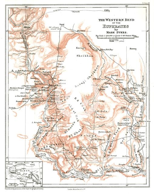 'The Western Bend of the Euphrates', c1915.  Creator: Mark Sykes.