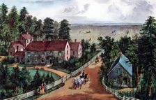 The Western Farmer's Home 1871.Artist: Currier and Ives