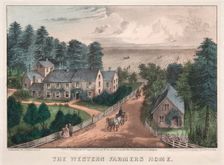 The Western Farmer's Home. Creator: James Merritt Ives (American, 1824-1895), and ; Nathaniel Currier (American, 1813-1888)