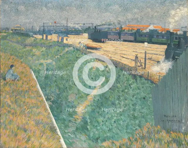 The Western Railway at its Exit from Paris, 1886. Artist: Angrand, Charles (1854-1926)