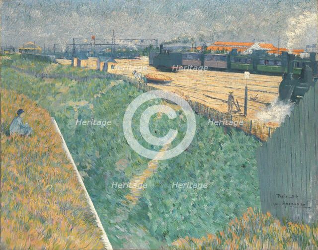 The Western Railway at its Exit from Paris, 1886. Artist: Angrand, Charles (1854-1926)