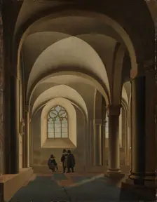 The Westernmost Bays of the South Aisle of the Mariakerk in Utrecht, c.1640-c.1645. Creator: Pieter Jansz Saenredam