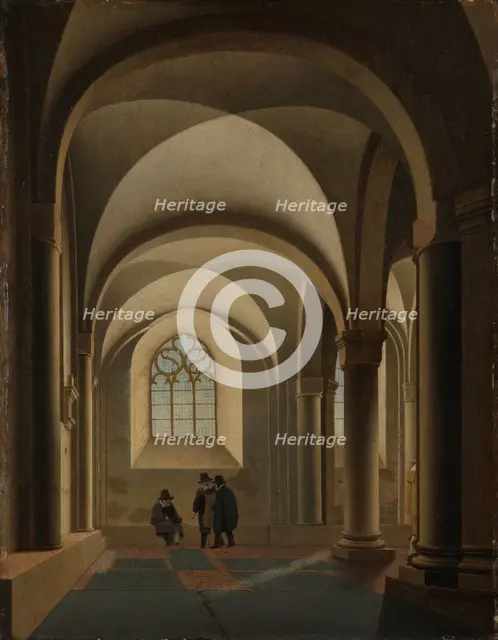 The Westernmost Bays of the South Aisle of the Mariakerk in Utrecht, c.1640-c.1645. Creator: Pieter Jansz Saenredam.