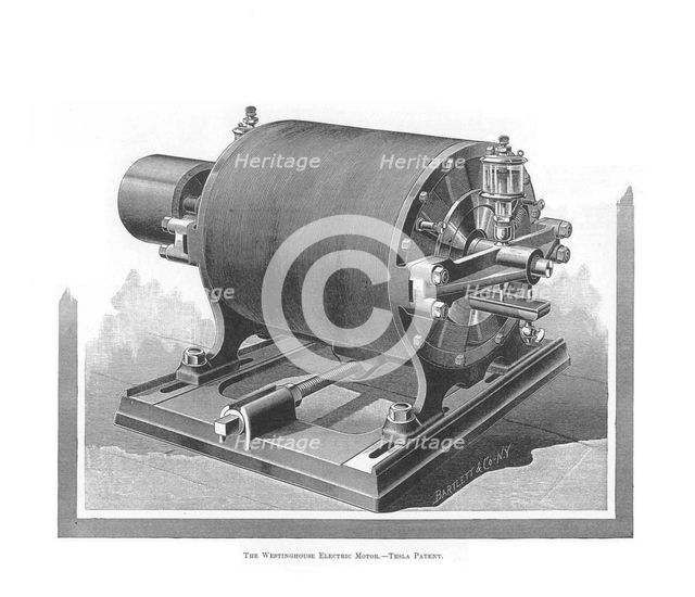The Westinghouse Alternating Current Motor by Nikola Tesla, 1888-1889. Artist: Anonymous  