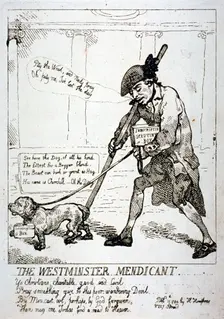 The Westminster mendicant 1784. Artist: Thomas Rowlandson