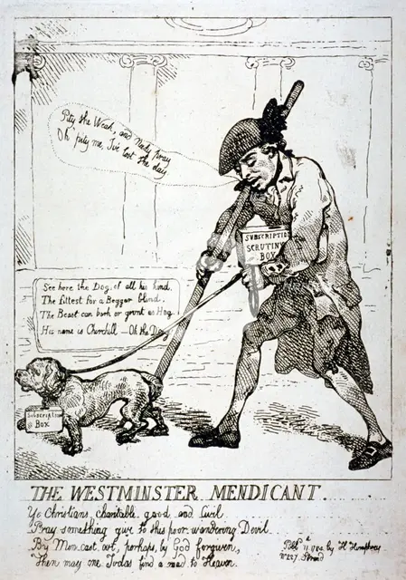 'The Westminster mendicant', 1784. Artist: Thomas Rowlandson