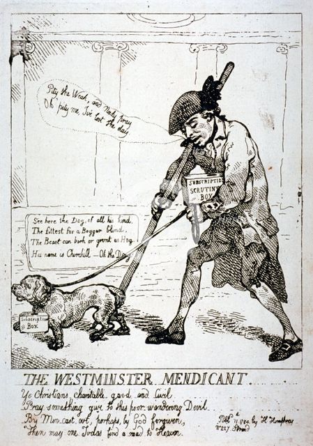 'The Westminster mendicant', 1784. Artist: Thomas Rowlandson