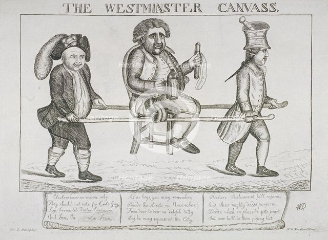 'The Westminster canvass', 1784. Artist: William Dent