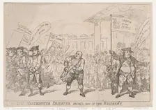 The Westminster Deserter Drum'd Out of The Regiment, May 18, 1784., May 18, 1784. Creator: Thomas Rowlandson