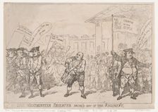 The Westminster Deserter Drum'd Out of The Regiment, May 18, 1784., May 18, 1784. Creator: Thomas Rowlandson