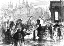 The Westminster Election Petition:...the judge and sheriffs at the Westminster Sessions-House, 1869. Creator: Unknown