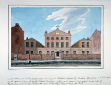 The Westminster Lying-in Hospital, Westminster Bridge Road, Lambeth, London, 1765. Artist: Anon