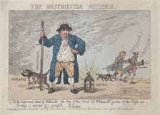 The Westminster Watchman, April 12, 1784., April 12, 1784. Creator: Thomas Rowlandson