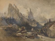 The Wetterhorn in the Bernese Oberland, undated. Creator: Alexandre Calame